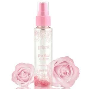 NEW Girlactik Rose Petal Dewy Face Mist Hydrating Makeup Setting Spray Glowy
